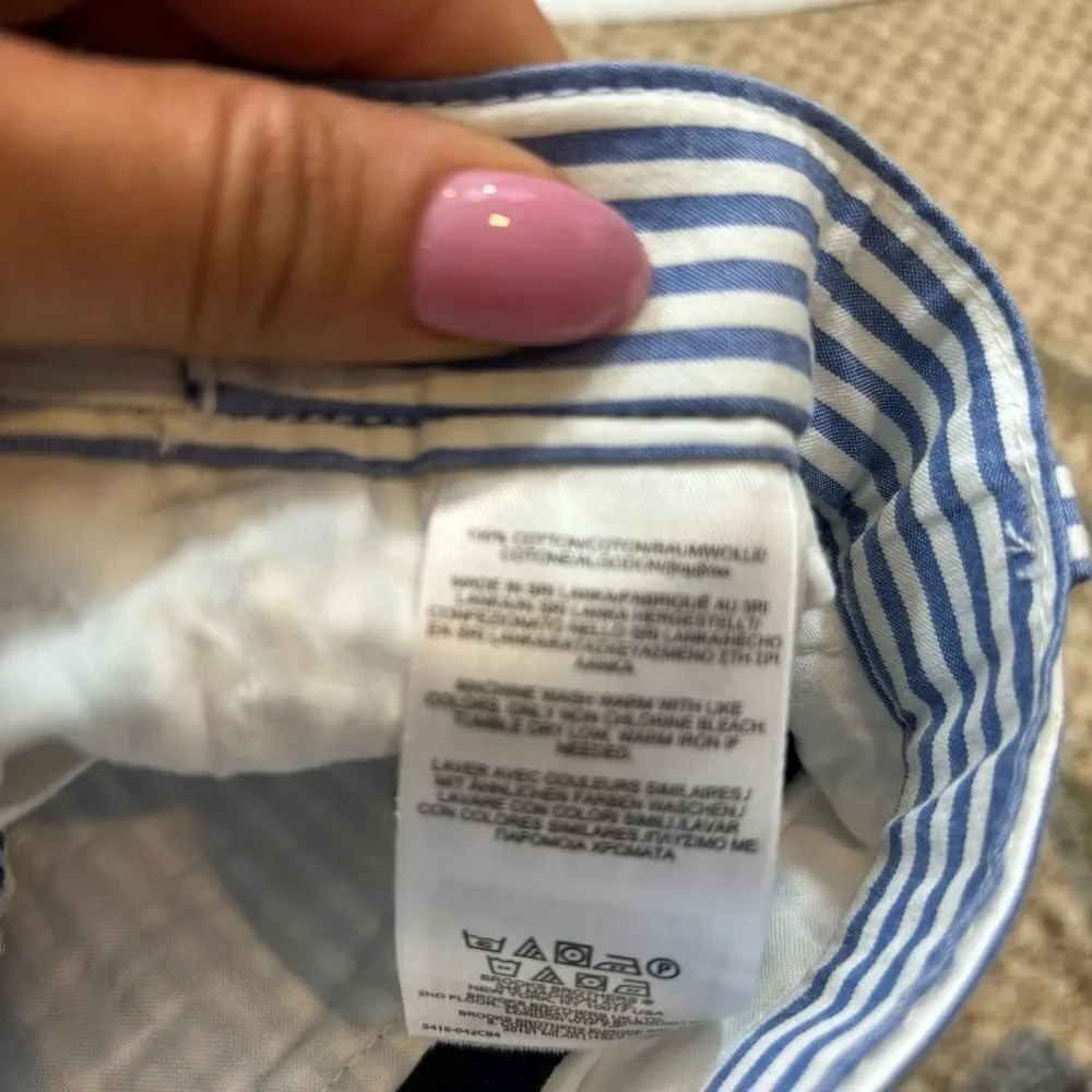 Brand new with Tags Boys Brooks Brothers‎ Fleece Brand Seersucker Shorts Size 10